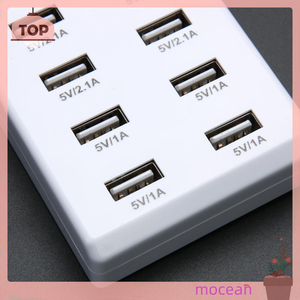 Mocean 10 Port USB Home Travel Wall AC Charger Fast Charge Power Strip Adapter