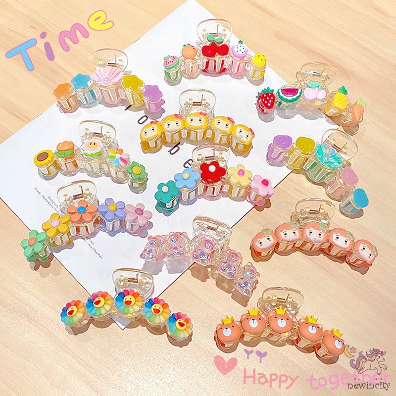 Kẹp Tóc Hình Hoạt Hình Phong Cách Hàn Quốc Xinh Xắn Cho Bé Gái