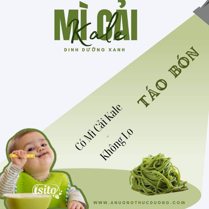 Mì rau cải Kale Organic gói 500g (2 gói 250g mẫu mới)