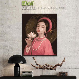 Tranh treo tường tự tô màu số hóa DALI Tranh Nàng thơ Việt Nam N074