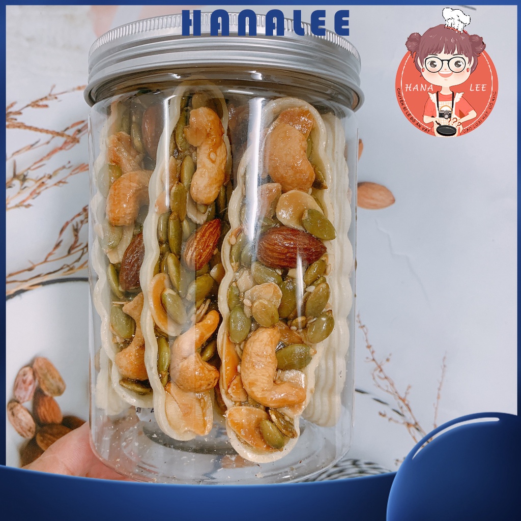 Bánh thuyền mix hạt dinh dưỡng - Granola thuyền - Hủ 200gr