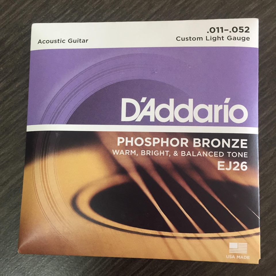 Bộ Dây Đàn Guitar Acoustic D'Addario EJ26 Phosphor-Bronze