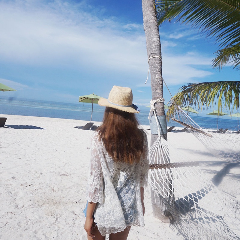 Áo Khoác Kimono Đi Biển Phối Ren Xuyên Thấu Thời Trang Mùa Hè Cho Nữ