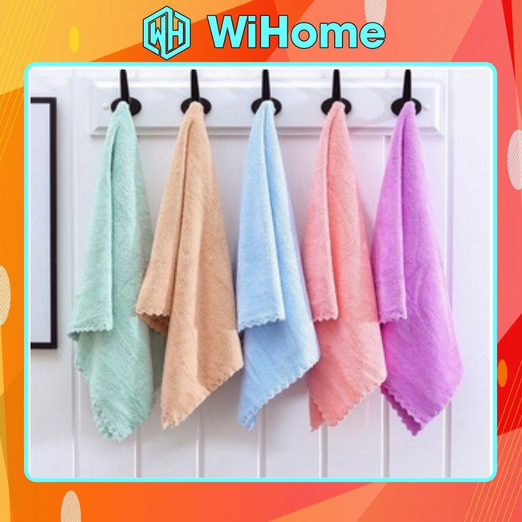 Khăn Mặt Lông Mịn Siêu Thấm Hút Hàn Quốc 50x30cm Đủ Màu