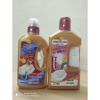 DUNG DỊCH THÔNG CẦU THÔNG CỐNG 2 IN 1 SIÊU TỐC G-OKAY CHAI 1000ML SIÊU ĐẬM ĐẶC s1