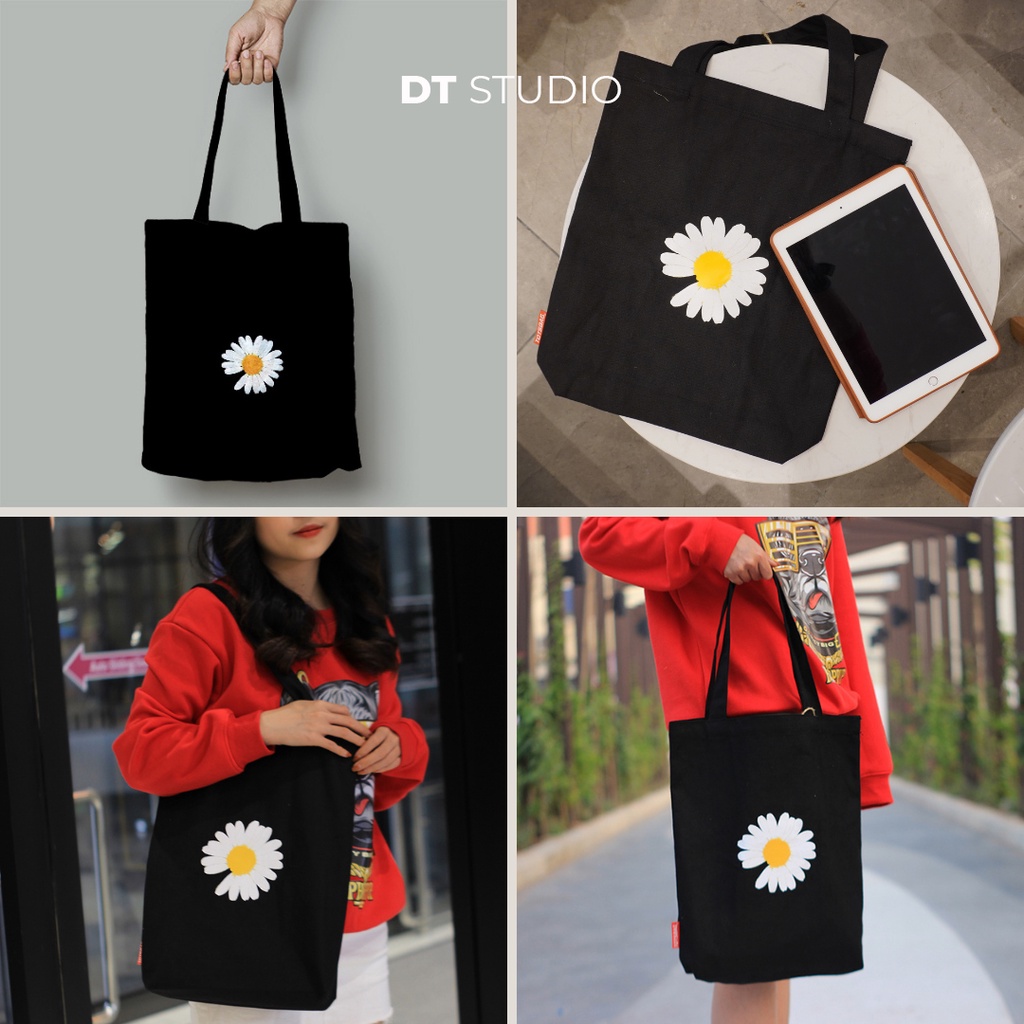 Túi tote túi vải canvas DTSTUDIO thoải mái đựng đồ vừa laptop chất vải 100% cotton
