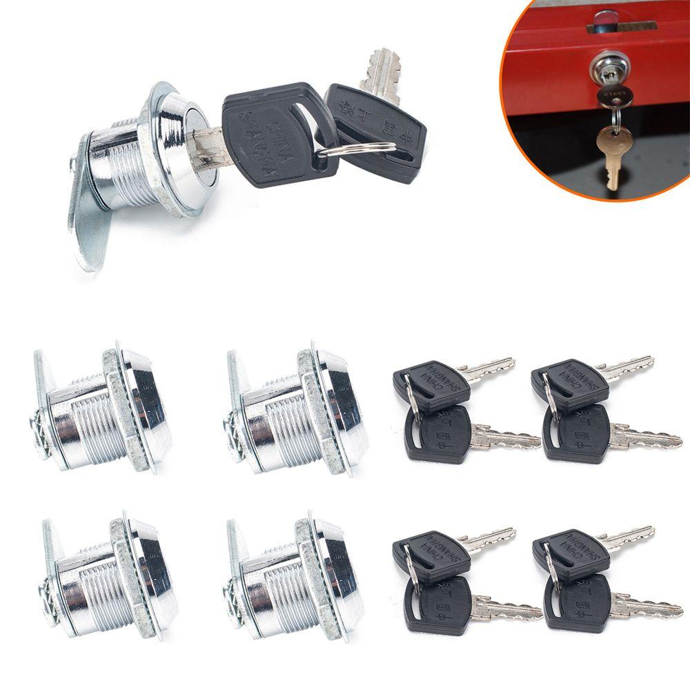 Set 4 Khóa Ngăn Hộp Công Cụ Bên Ngoài Xe Hơi / Xe Tải Hình Trụ