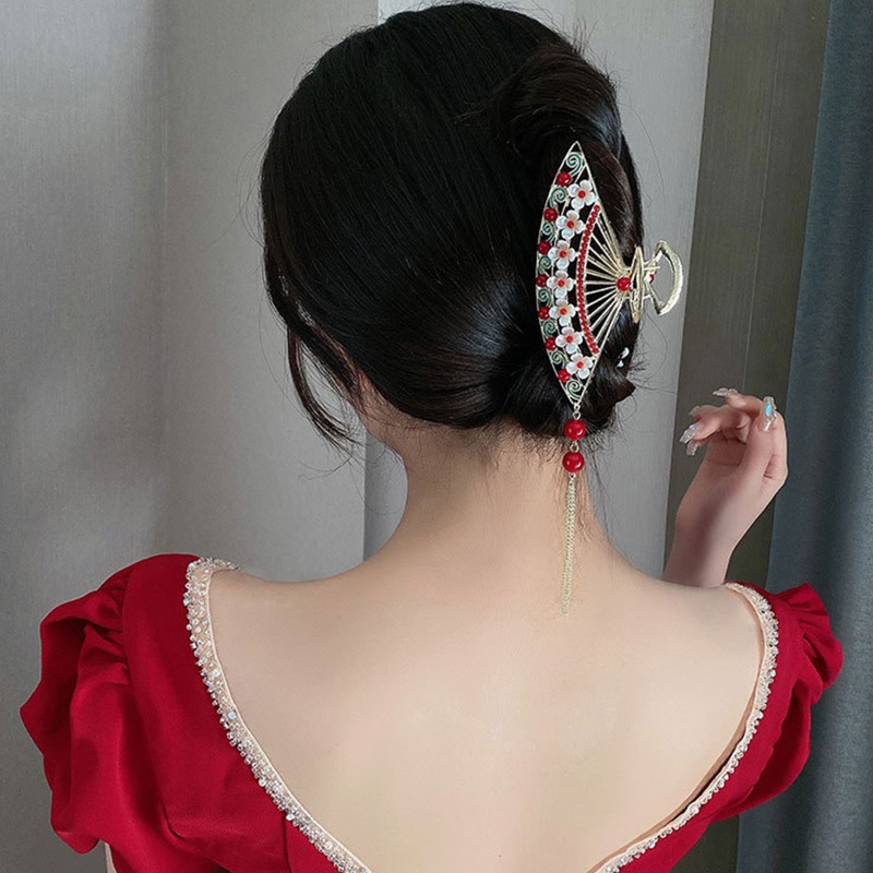 Kẹp Tóc Càng Cua Dày Chống Trượt Kiểu Hán Phục Trung Hoa Cổ Điển