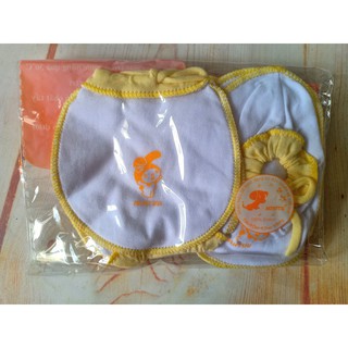 Set bao tay bao chân cột dây trắng Mintuu