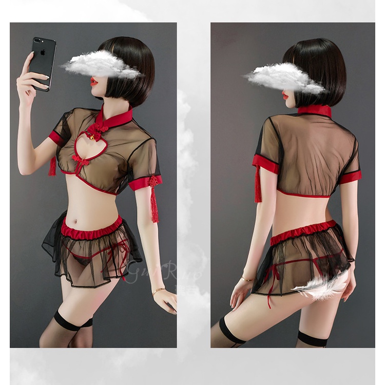 Váy ngủ cosplay 2 mảnh tàng hình cao cấp 825