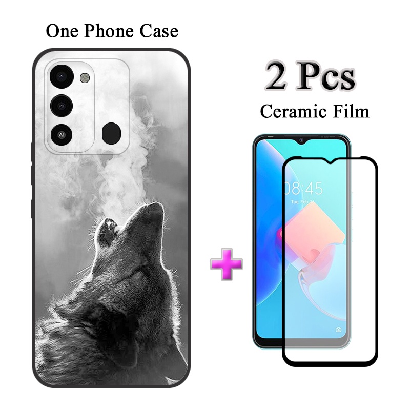 Ốp Lưng Điện Thoại Kèm Kính Cường Lực Dành Cho Tecno Spark 8C Spark Go 2022 2 Trong 1