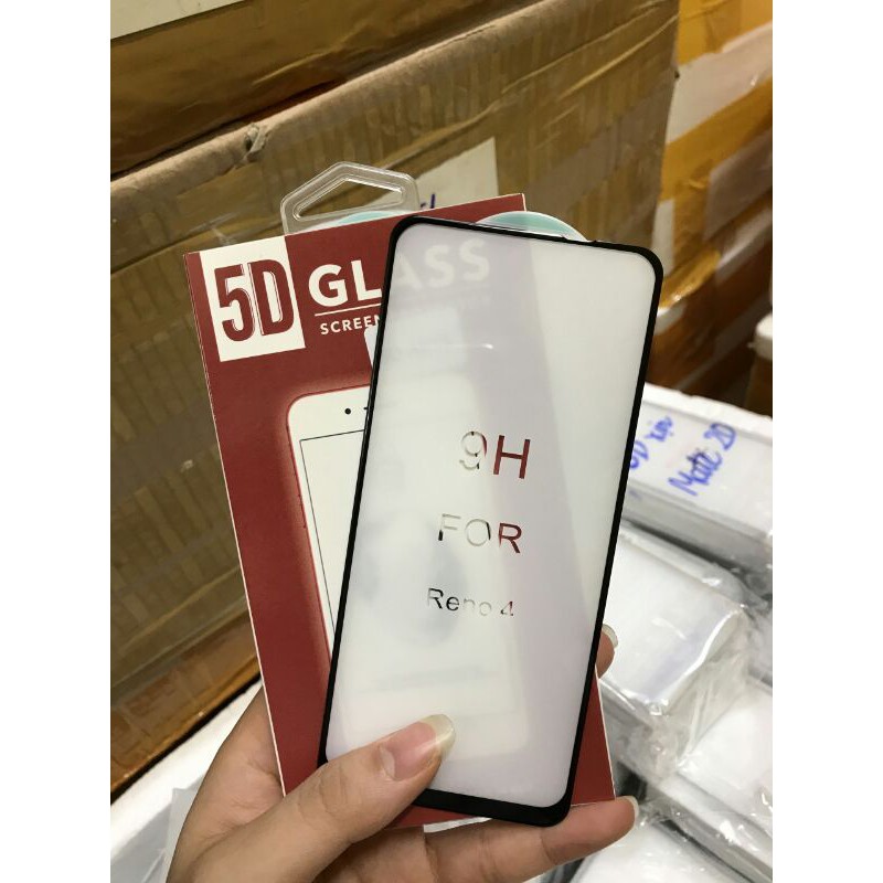 Kính cường lực 5D xịn Oppo Reno 4 full màn hình loại tốt bảo vệ mặt máy