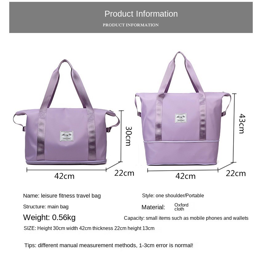 Túi Xách Du Lịch Cỡ Lớn Siêu Nhẹ Chống Thấm Nước Thời Trang Cho Nữ