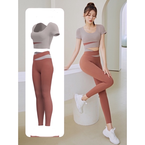 Bộ quần áo tập gym,yoga,thểthao (sẵn mút) mẫu mới