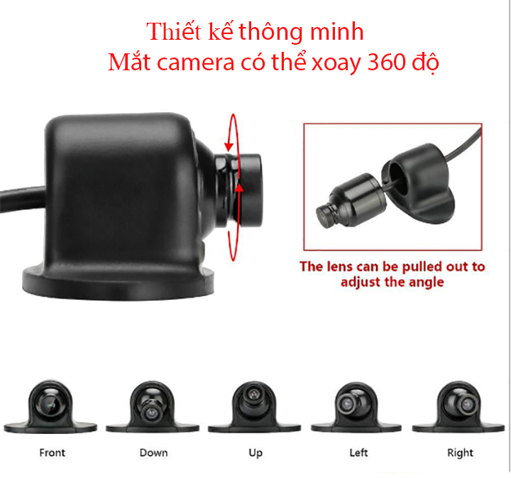 Camera tiến camera cặp lề gắn gương phải hoặc trái UFO 720P | BigBuy360 - bigbuy360.vn