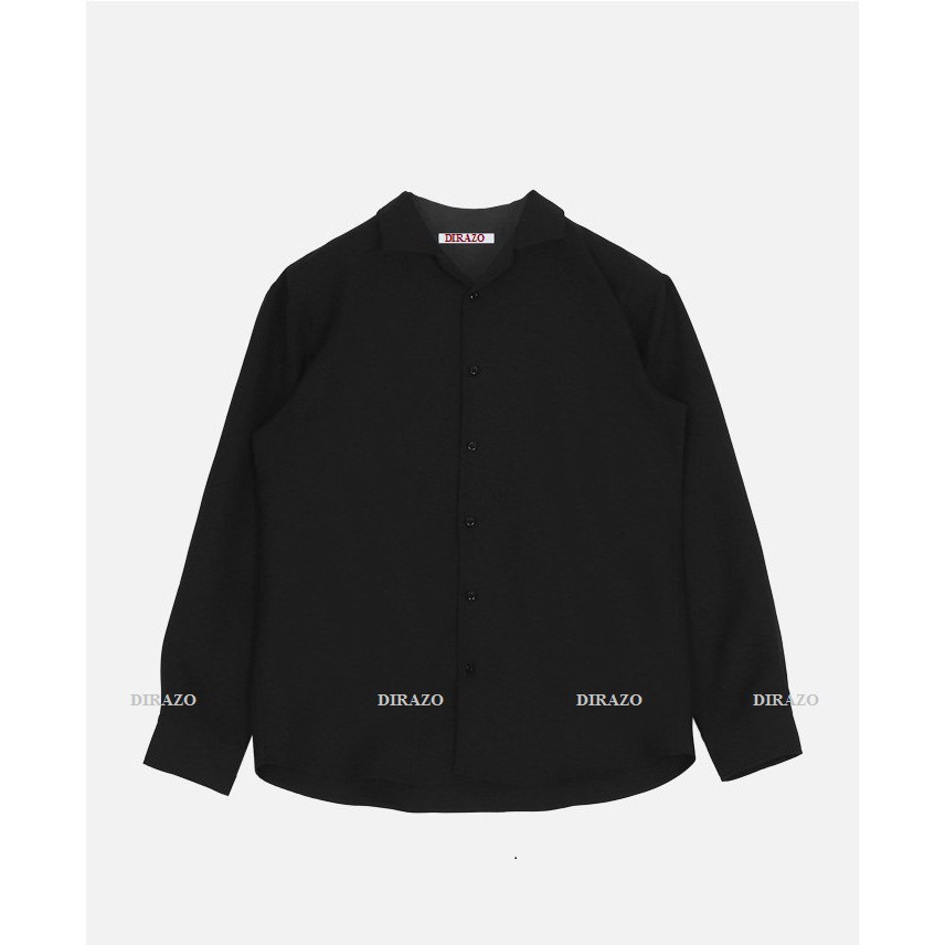 Áo sơ mi nam KIỂU CỔ VEST HIỆN ĐẠI tay dài, vải lụa mềm mịn (TRẮNG + ĐEN) - DIRAZO