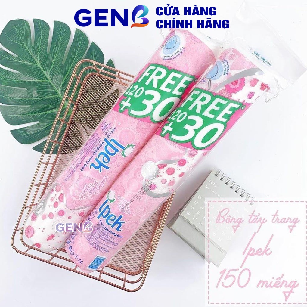 Bông Tẩy Trang Ipek Thổ Nhĩ Kì 130 Miếng Tẩy Trang Điểm Skincare Chăm Sóc Da Dưỡng Da Cotton Chính Hãng Mỹ Phẩm GENB