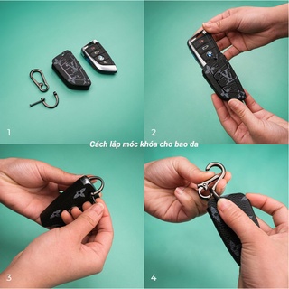 Bọc chìa khoá smartkey Kia 3 nút (Kia Morning, Seltos, Soluto, Rio, Cerato, Optima, Rondo, Sorento) da Canvas KMK3