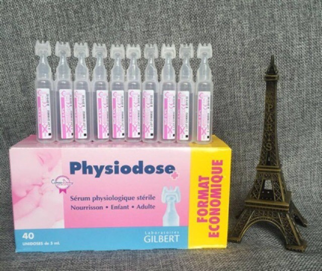 Nước muối sinh lý Physiodose Pháp tép hồng