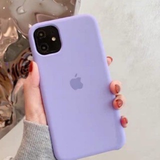 ✨Iphone 6 đến 11 pro max✨#Sỉ 25k- Ốp chống bẩn tím nhạt mộng mơ 2020 dễ lau chùi logo quả táo lót nỉ chống sốc silicon