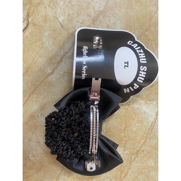 Kẹp Búi Tóc Nơ Lưới Công Sở Cho Nữ