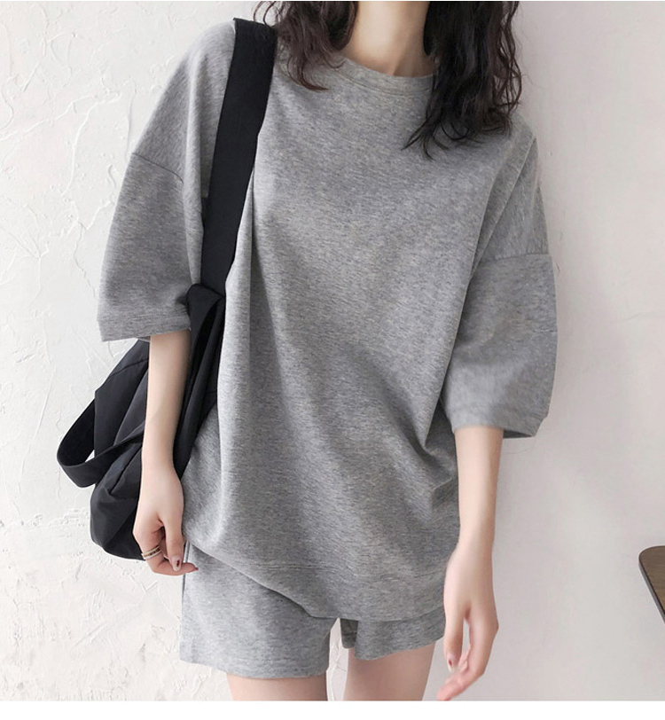 Set trang phục SUXI áo thun tay ngắn và quần đùi phong cách trẻ trung thời trang dành cho nữ