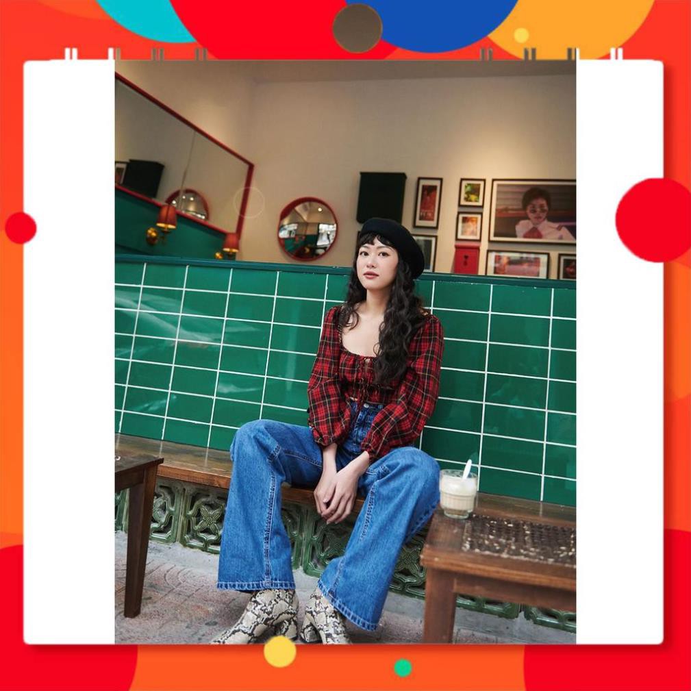 New DOTTIE - Quần Jeans Dài Ống Rộng Nữ Q0019 -aj224 ཉ