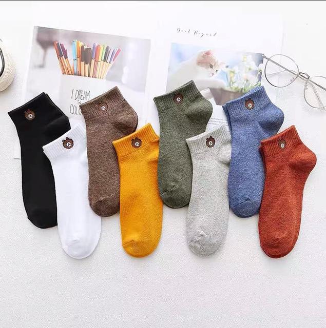 COMBO 4 ĐÔI, 5 ĐÔI, 10 ĐÔI TẤT/VỚ GẤU, THỂ THAO NỮ CAO CẤP - MUA Set 10 Đôi Tặng Kèm Túi Rút Xinh Xắn