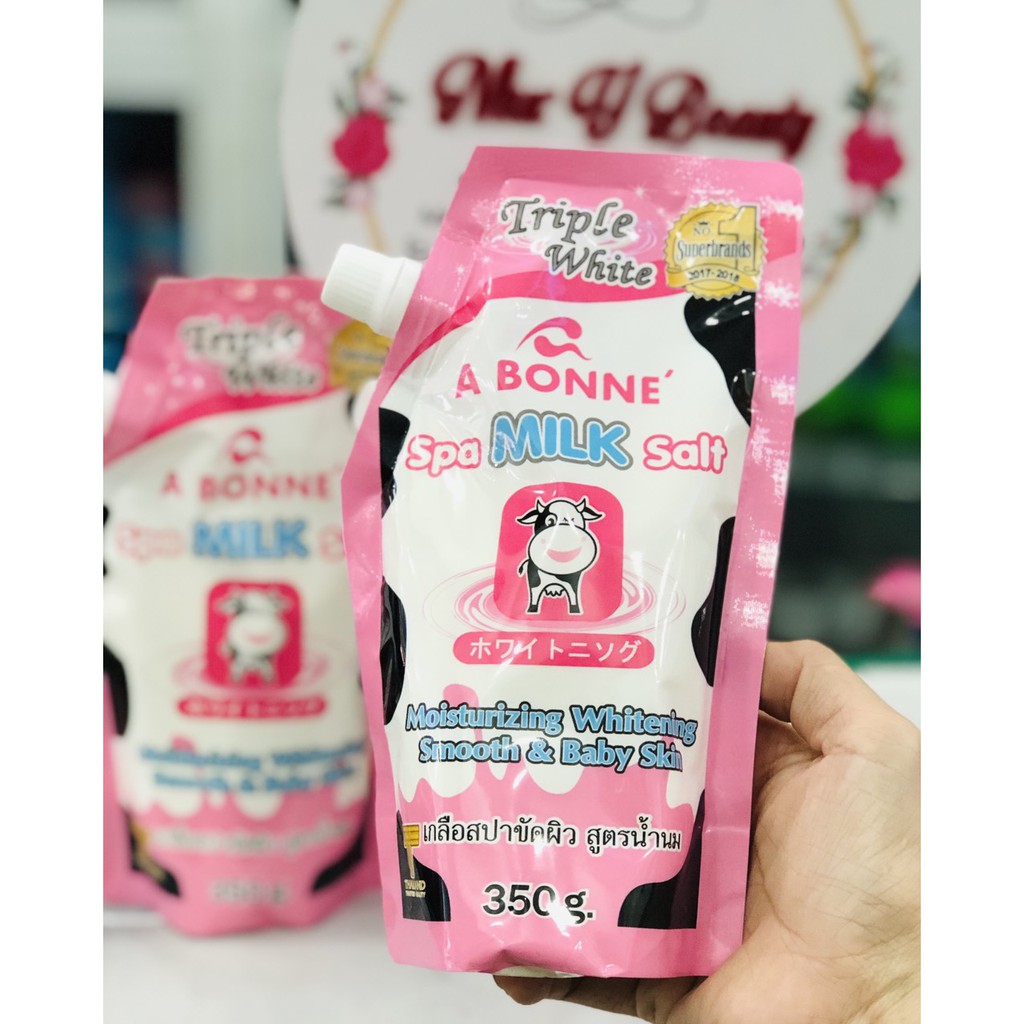 Muối tắm sữa bò tẩy tế bào chết A Bonne Spa Milk Salt Thái Lan 350gr
