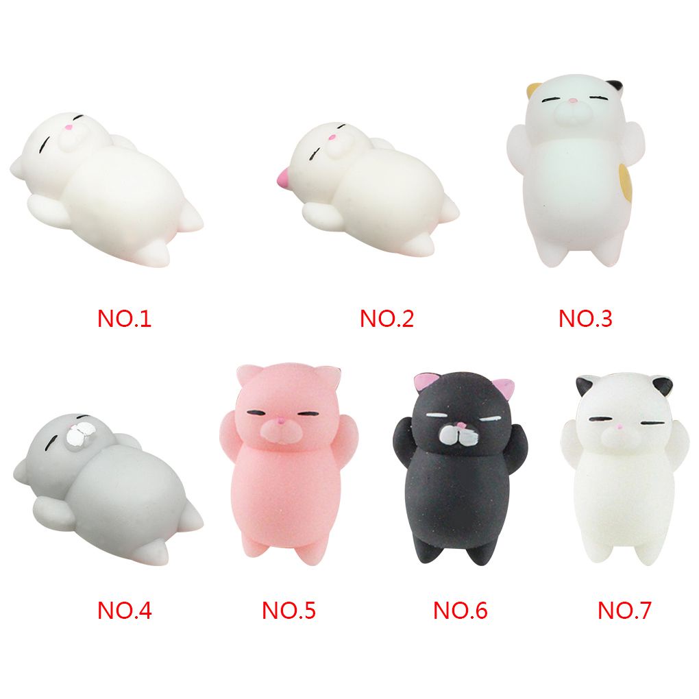 Đồ chơi bóp giải tỏa căng thẳng mềm mini hình mèo dễ thương vui nhộn