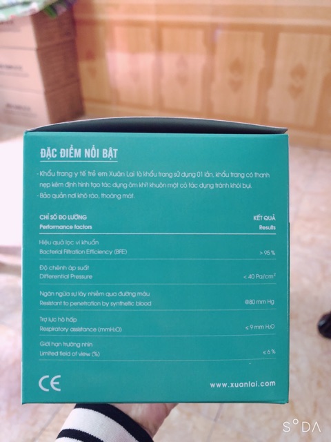 1 HỘP 50 CHIẾC KHẨU TRANG TRẺ EM 3 LỚP KHÁNG KHUẨN CHUẨN XUÂN LAI XL MASK | BigBuy360 - bigbuy360.vn