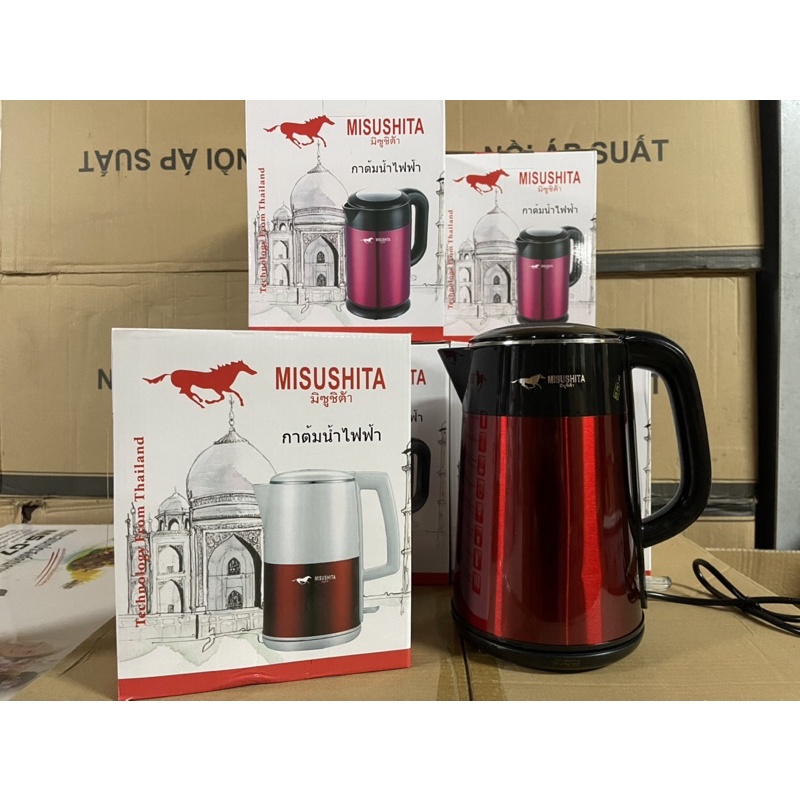 Ấm điện Siêu Tốc Thái Lan MISUSHITA 520B -Công suất 1500W- Hàng cao cấp -Bảo hành 12 tháng toàn quốc