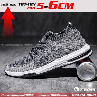 [SP CHẤT LƯỢNG] - giày Thể Thao độn đế 5cm - 6cm, Tăng chiều cao TBT-18X - GIÀY CAO T-BOSS
