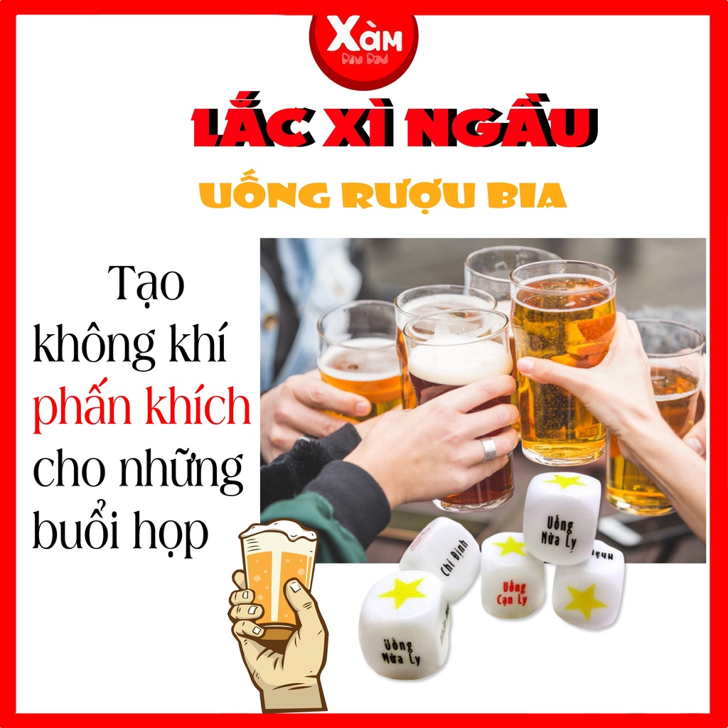 Xúc xắc uống bia rượu , viên xí ngầu ăn nhậu drinking game cực vui.