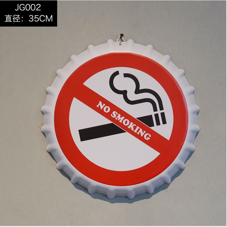 Nắp bia trang trí No Smoking 35cm