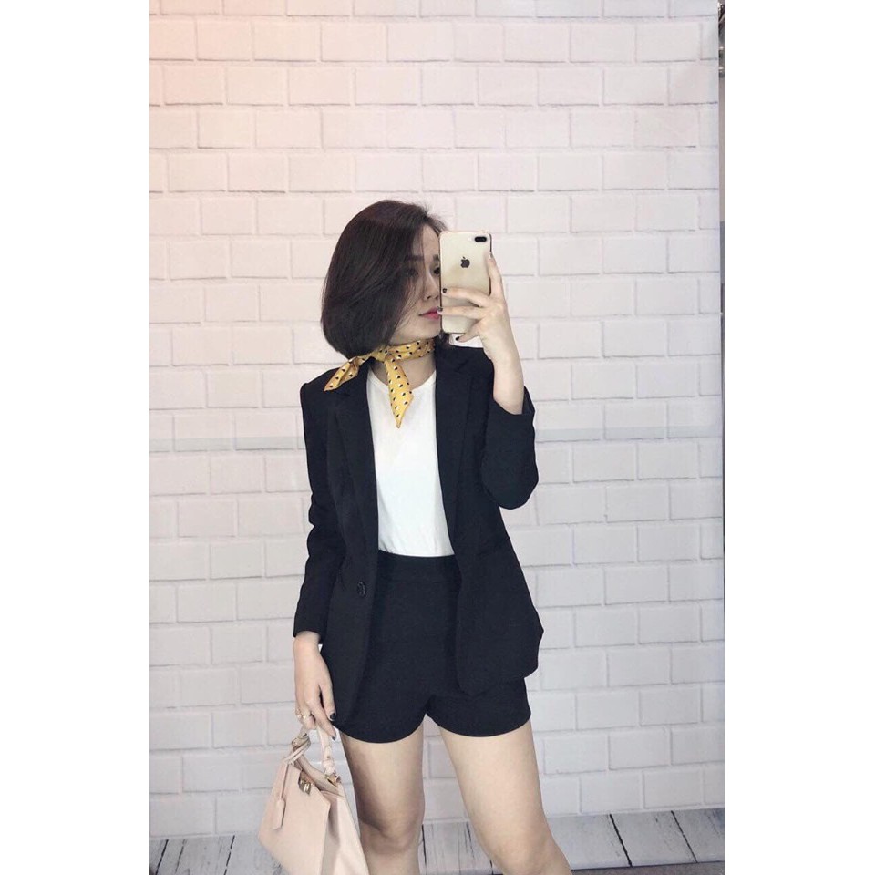 Set vest Blazer và quần short dáng A BSK cực chất