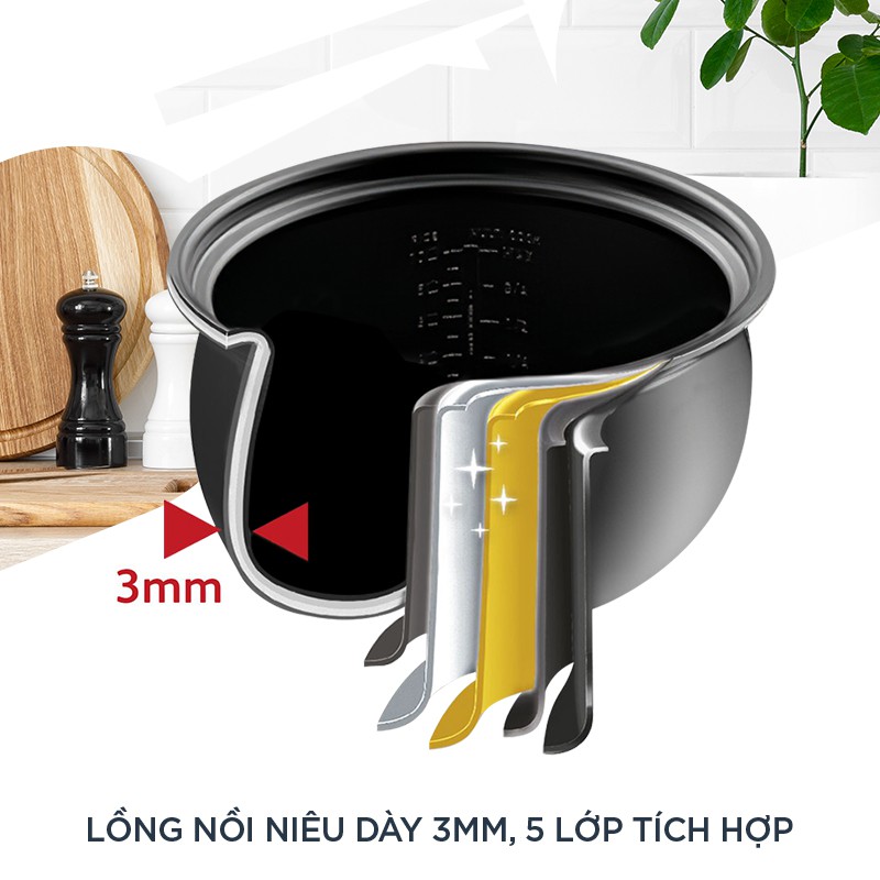 Nồi cơm điện cao tần Tefal  RK808168 dung tích 1.5l - Thương hiệu Pháp