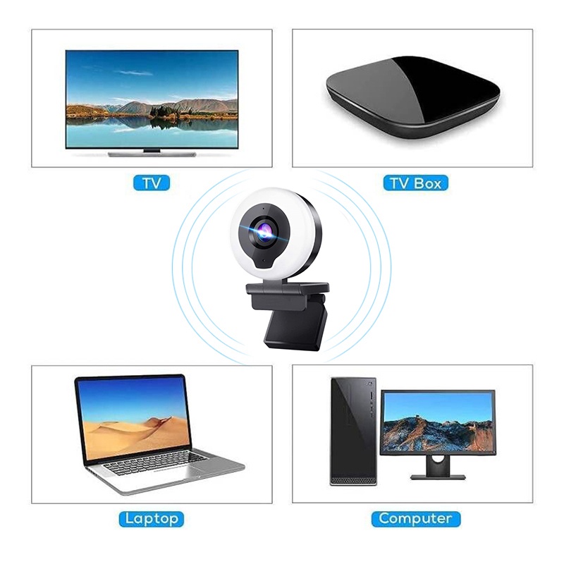Webcam 1080p Tự Động Lấy Nét Tích Hợp Micro Cổng Usb Có Thể Điều Chỉnh Tiện Dụng | BigBuy360 - bigbuy360.vn