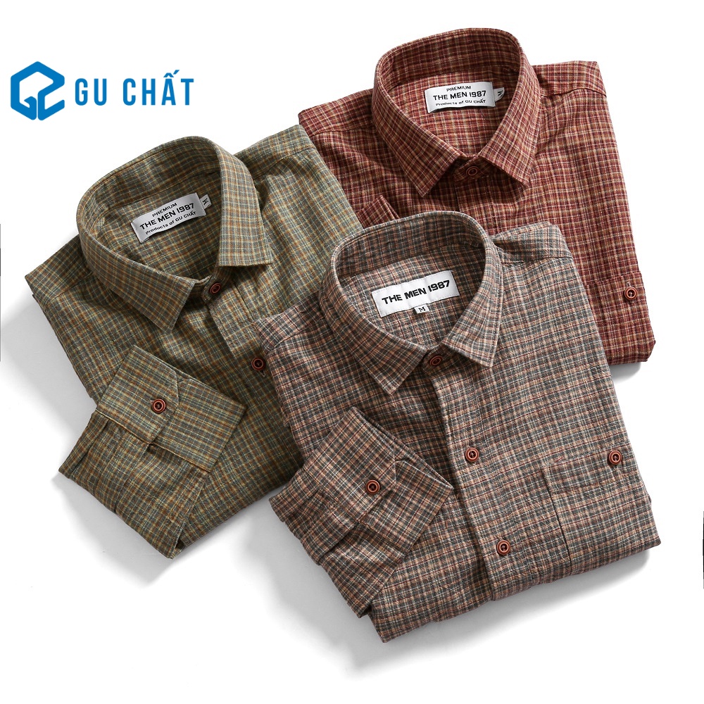 Áo Sơ Mi Nam Tay Dài GU CHẤT, Chất Liệu Đũi Xướt, Chuẩn Form, Trẻ Trung, Thanh Lịch GUSM22