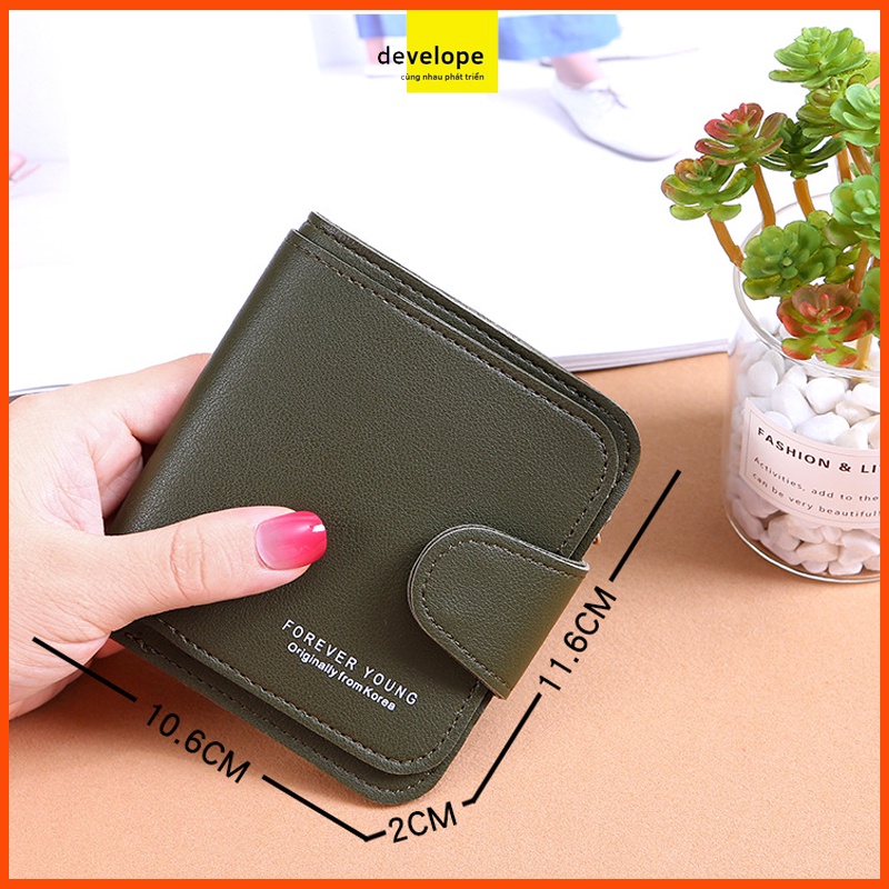 Ví nữ mini cầm tay 2 ngăn kéo da PU cao cấp thiết kế độc đáo đẹp mắt thời trang nhiều ngăn tiện dụng HX0073