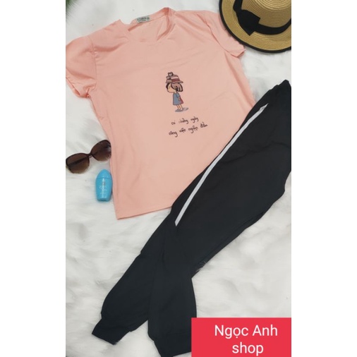 Bộ thun cotton tay ngắn quần dài