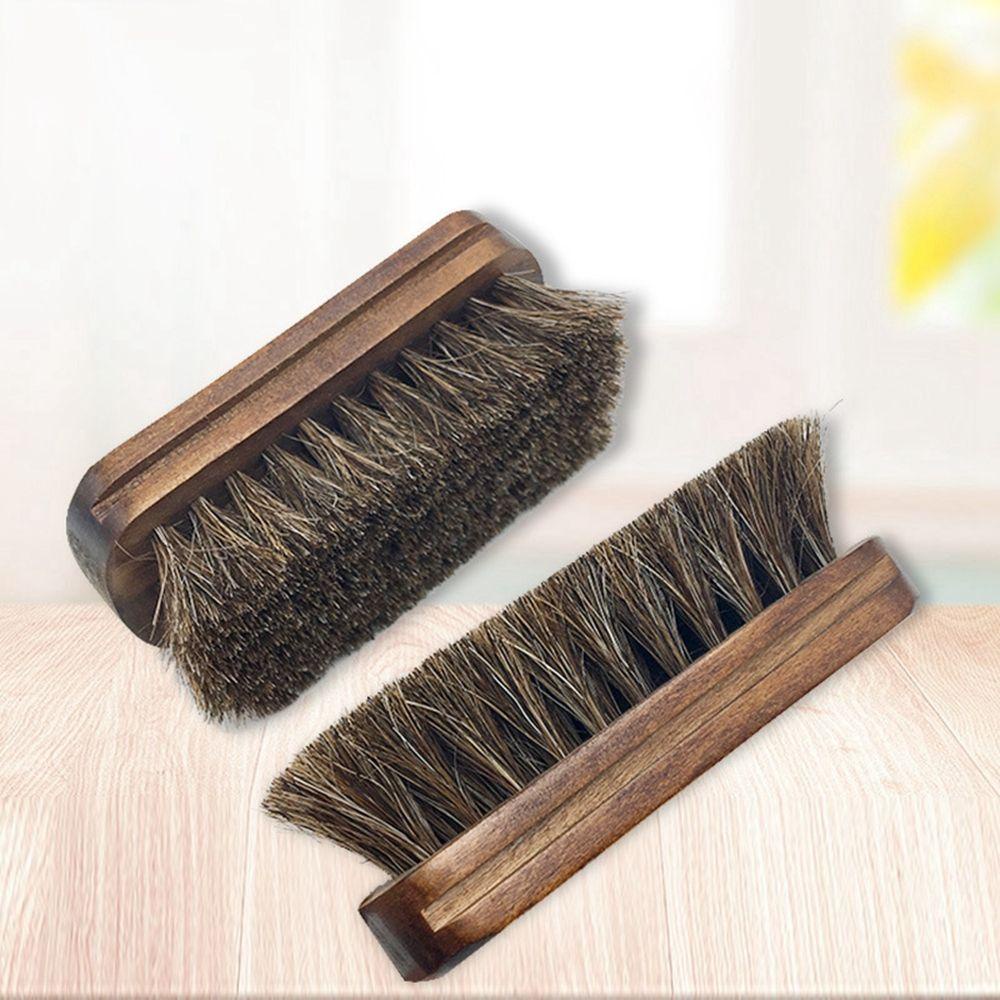 Bàn Chải Đánh Bóng Giày Bằng Gỗ Ngựa Màu Đen