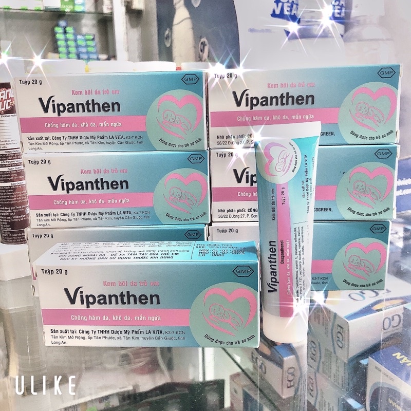 Kem bôi Hăm da, giảm mẩn ngứa, dịu da , hỗ trợ bỏng Vipanthen