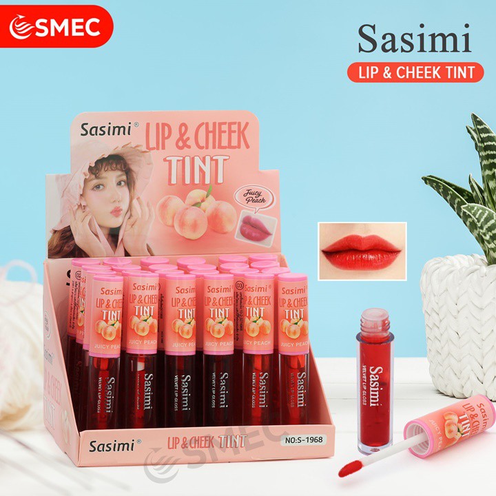 Son Juicy Peach Tint Sasimi lì, bám môi, mịn môi Thái Lan – KB346