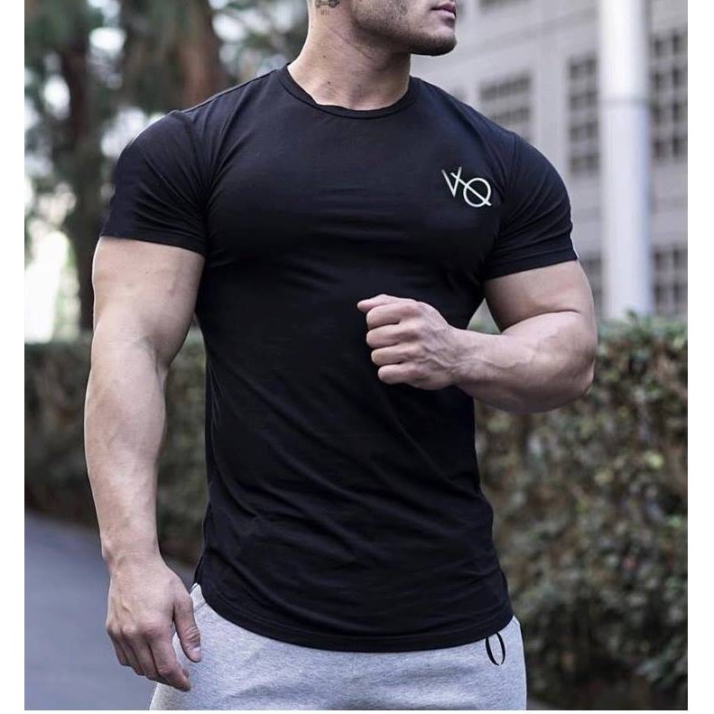 Áo Ngắn Tay Tập Gym Nam VQ Vải Cotton 100%