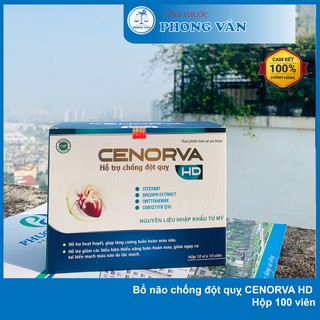 Bổ não chống tai biến đột quỵ CENORVA HD giúp ngủ ngon, cải thiện trí nhớ  - hộp 100 viên