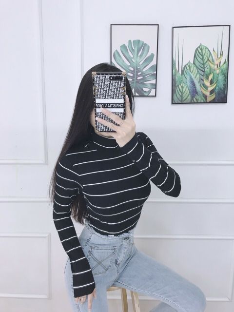 Combo 3 áo thun body cổ lọ tay dài siêu rẻ