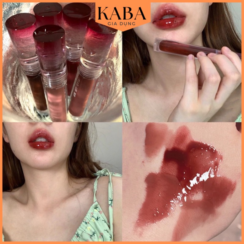 Son bóng nội địa trung Oulesong Màu Nude Nhạt Mềm Mượt Nuôi Dưỡng Môi Chống Thấm Nước KABA
