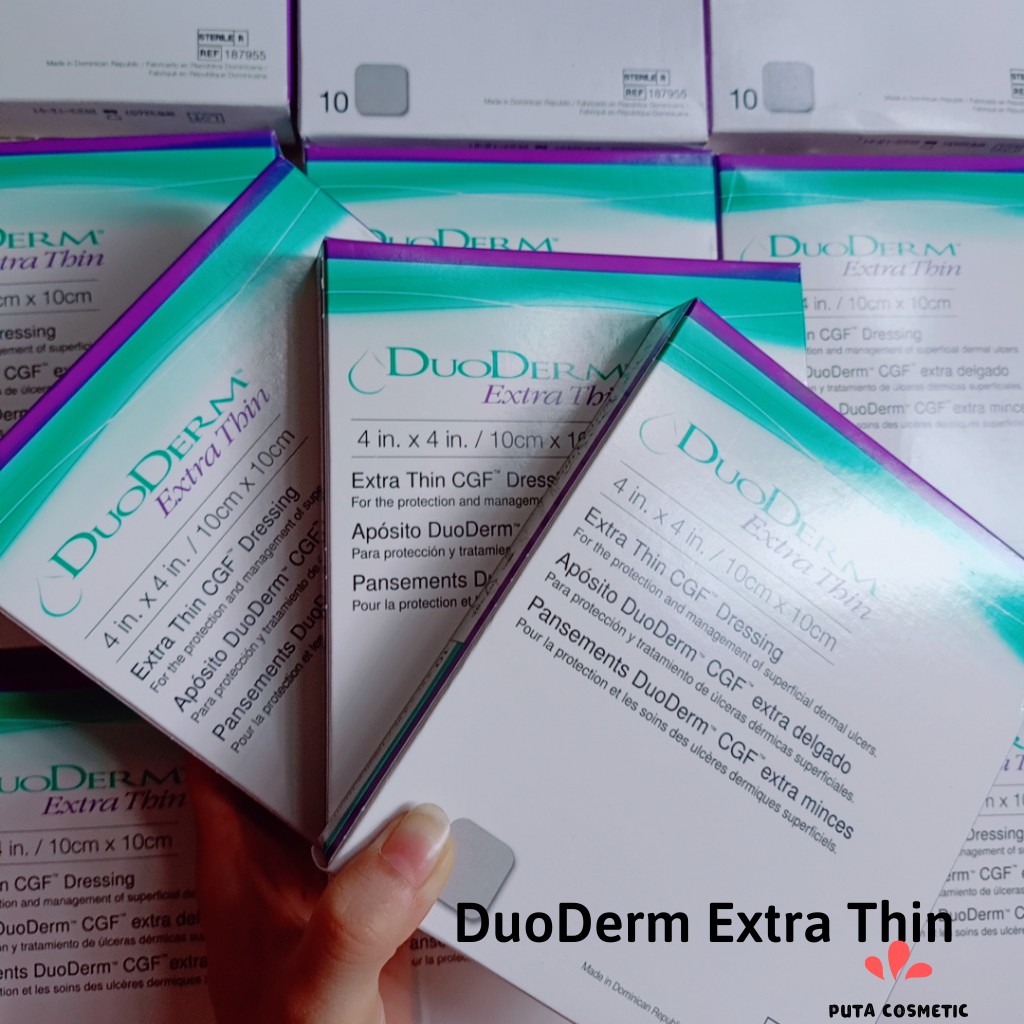 Hộp 10 miếng Duoderm Extra Thin 10cm x 10cm - Miếng dán mụn, vết thương hở Duoderm Extra Thin