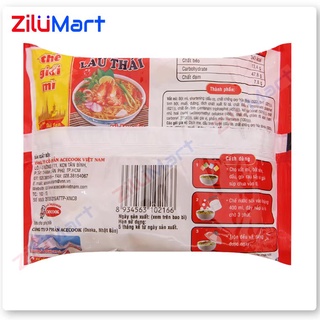 Mì Lẩu Thái vị tôm (combo 5 gói) loại 80g